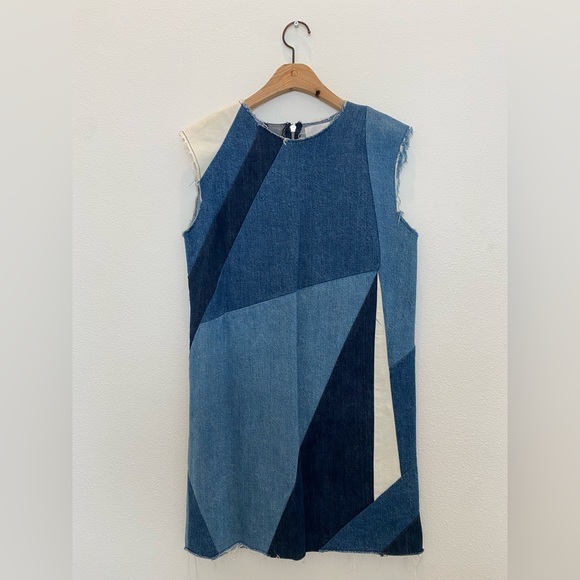 Maje | Dresses | Maje Patchwork Denim Dress | Poshmark